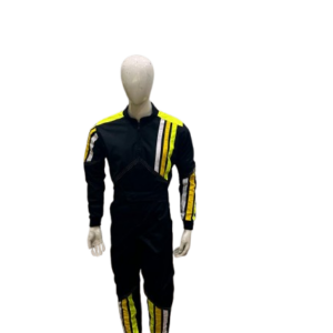 New Three strips black Karting Suit