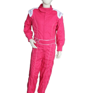 kid full Pink karting suit PMS 8802