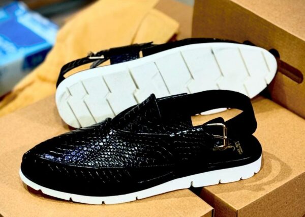 Black Leather Sandal